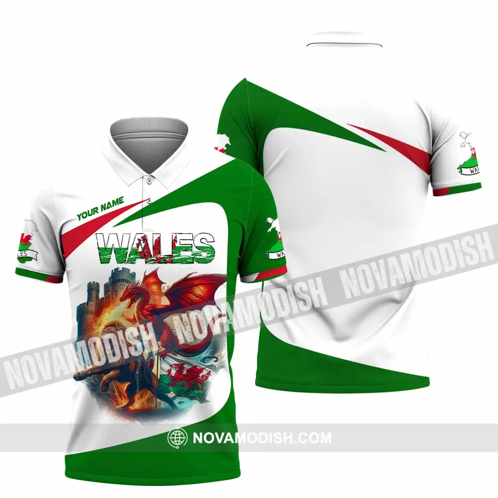 Unisex Shirt - Custom Wales Shirt Polo Shirt / S T-shirt