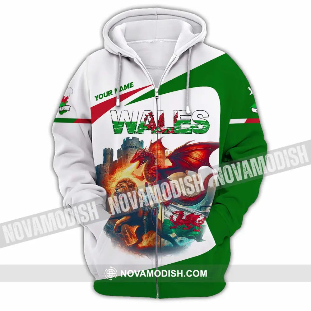 Unisex Shirt - Custom Wales Shirt Zipper Hoodie / S T-shirt