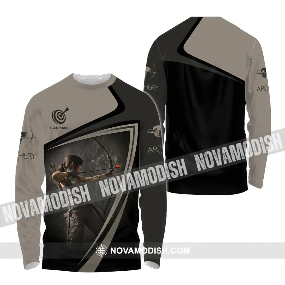 Unisex Shirt - Custom Warrior Archery Shirt Long Sleeve Shirt / S T-shirt
