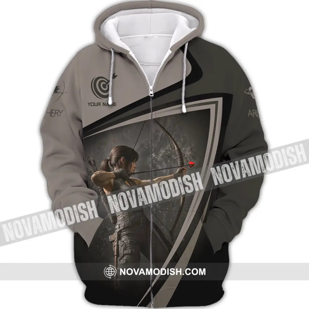 Unisex Shirt - Custom Warrior Archery Shirt Zipper Hoodie / S T-shirt
