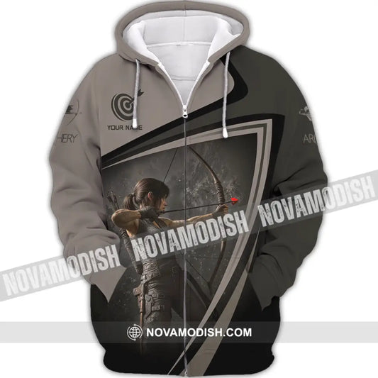 Unisex Shirt - Custom Warrior Archery Shirt Zipper Hoodie / S T-shirt