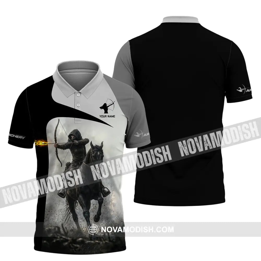 Unisex Shirt - Custom Warrior Horseman Archery Shirt Polo Shirt / S T-shirt
