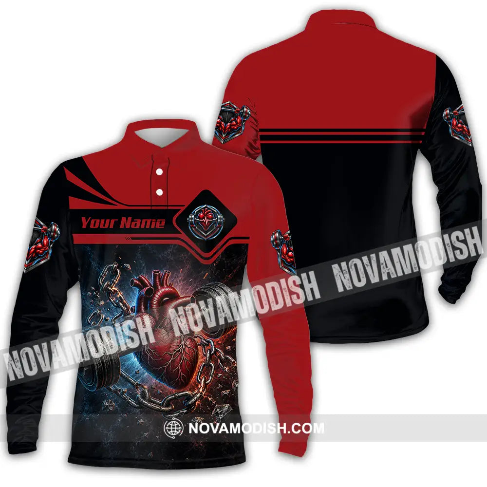 Unisex Shirt - Custom Weightlifting Shirt - Long Sleeve Polo / S - T-shirt