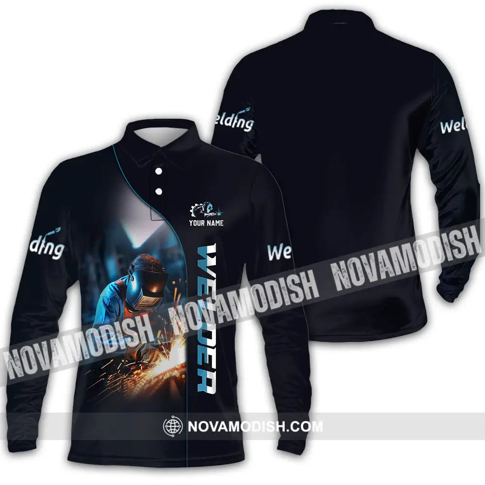 Unisex Shirt - Custom Welder Shirt Long Sleeve Polo / S T-shirt