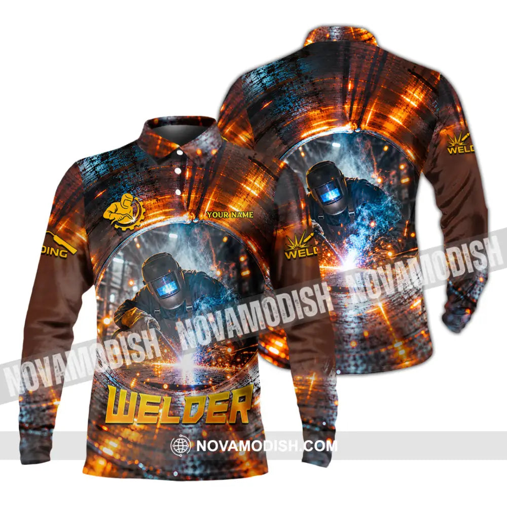 Unisex Shirt - Custom Welder Shirt - Long Sleeve Polo / S - T-shirt