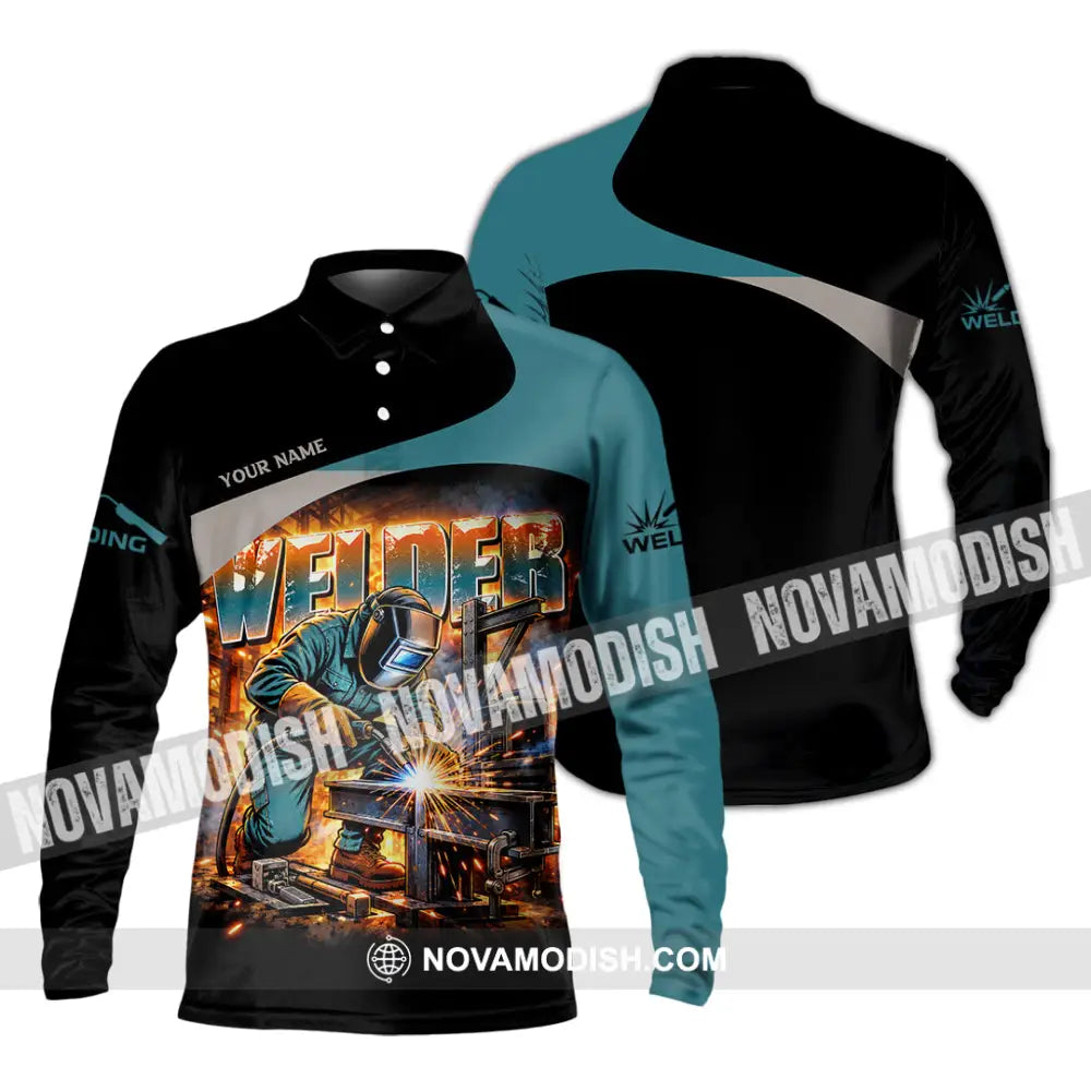 Unisex Shirt - Custom Welder Shirt - Long Sleeve Polo / S - T-shirt