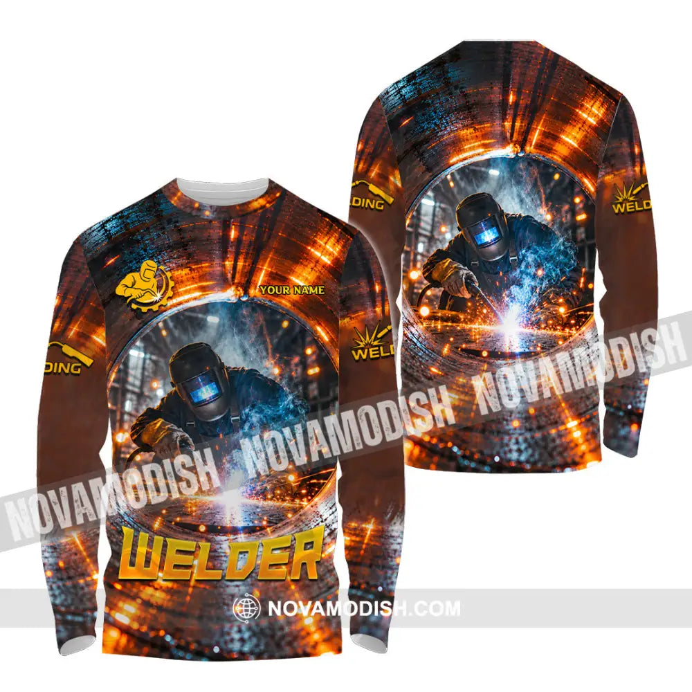 Unisex Shirt - Custom Welder Shirt - Long Sleeve Shirt / S - T-shirt
