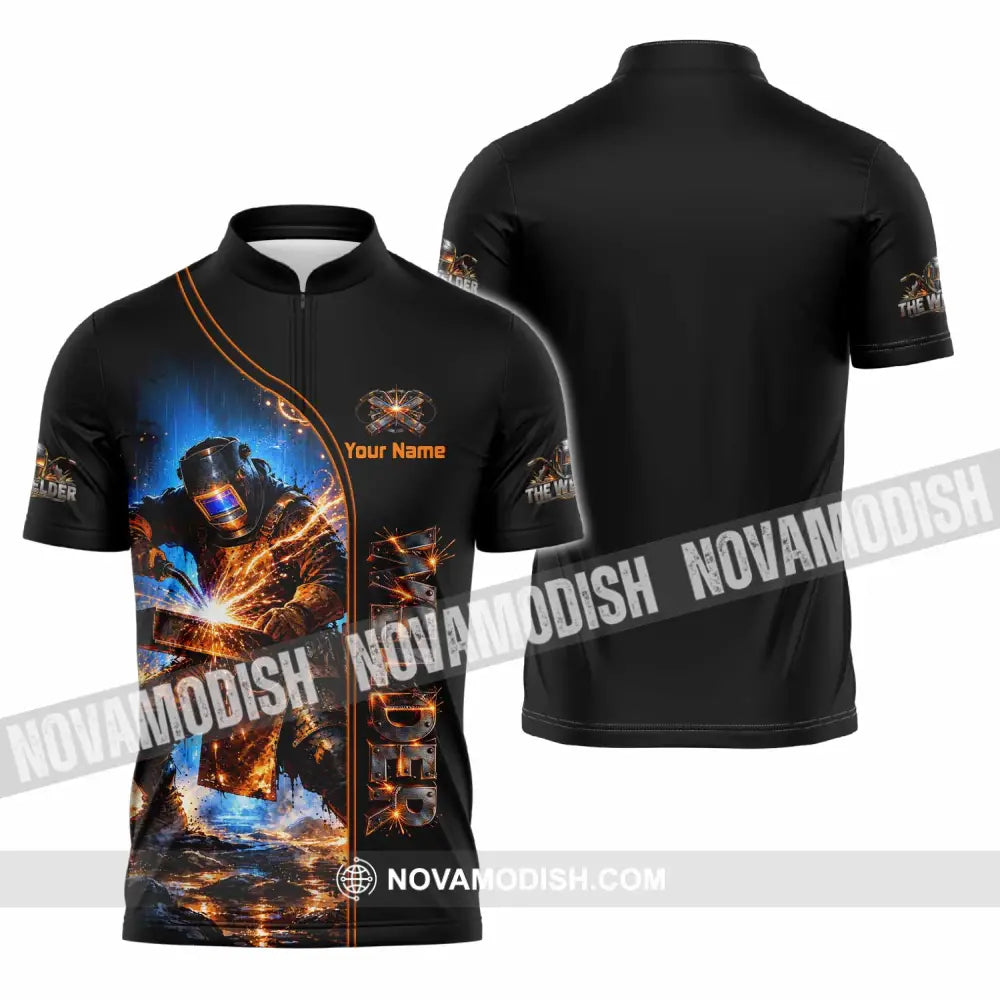 Unisex Shirt - Custom Welder Shirt - Zipper Polo Shirt / S - T-shirt
