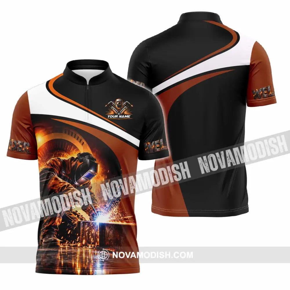 Unisex Shirt - Custom Welder Shirt - Zipper Polo Shirt / S - T-shirt