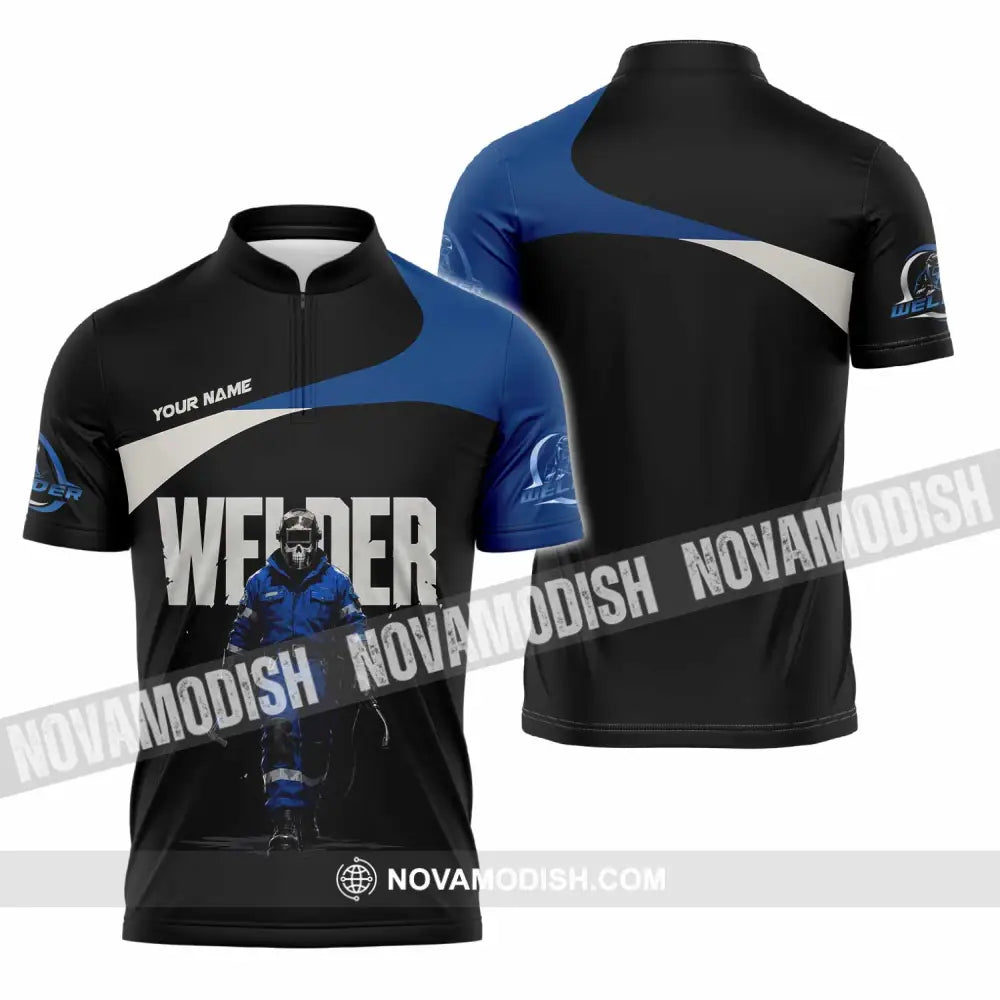 Unisex Shirt - Custom Welder Shirt - Zipper Polo Shirt / S - T-shirt