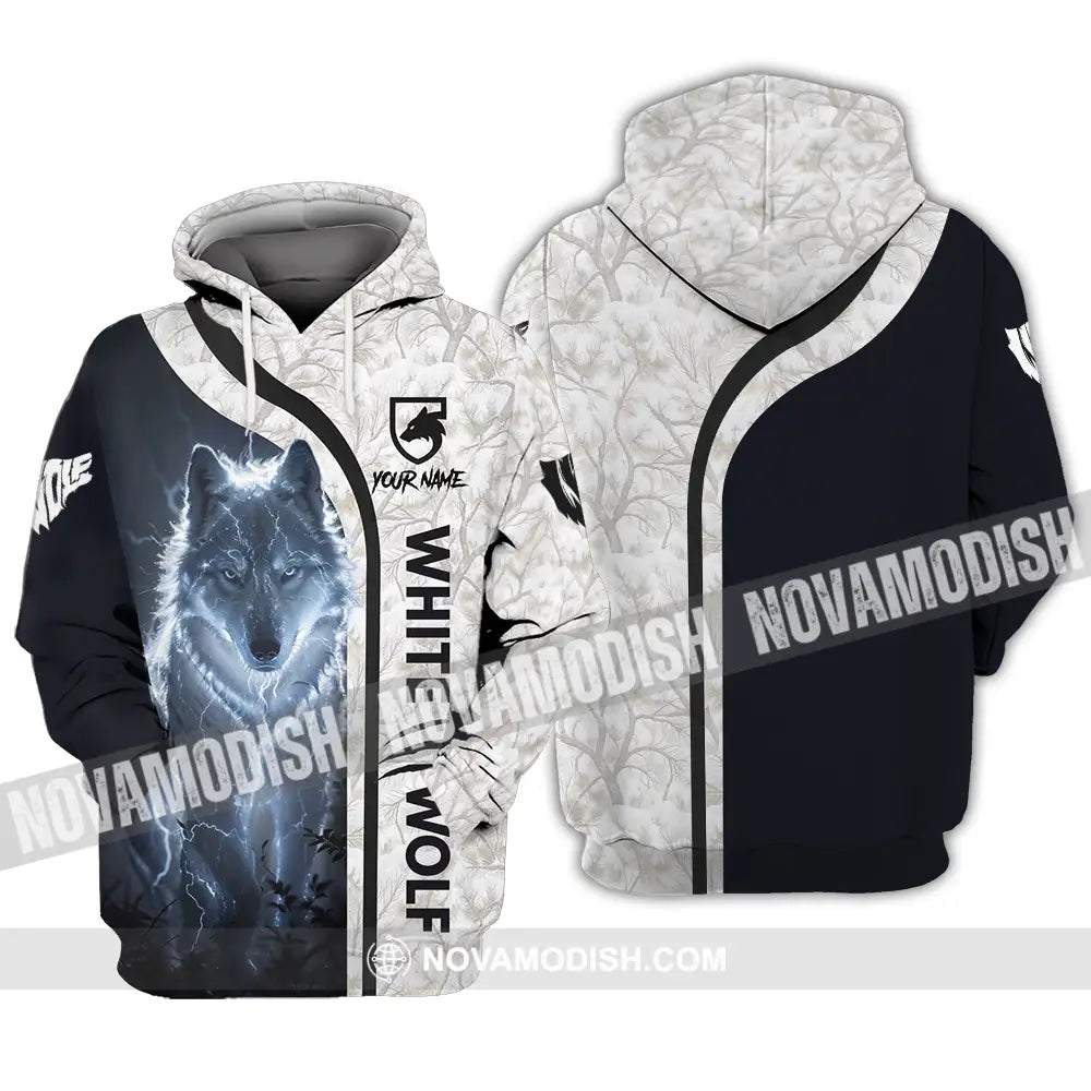 Unisex Shirt - Custom White Wolf 3D Shirt Hoodie / S T-shirt