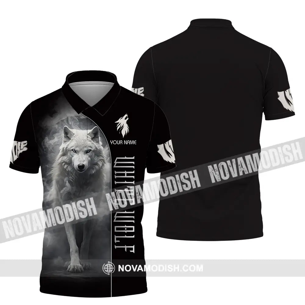 Unisex Shirt - Custom White Wolf 3D Shirt Polo Shirt / S T-shirt