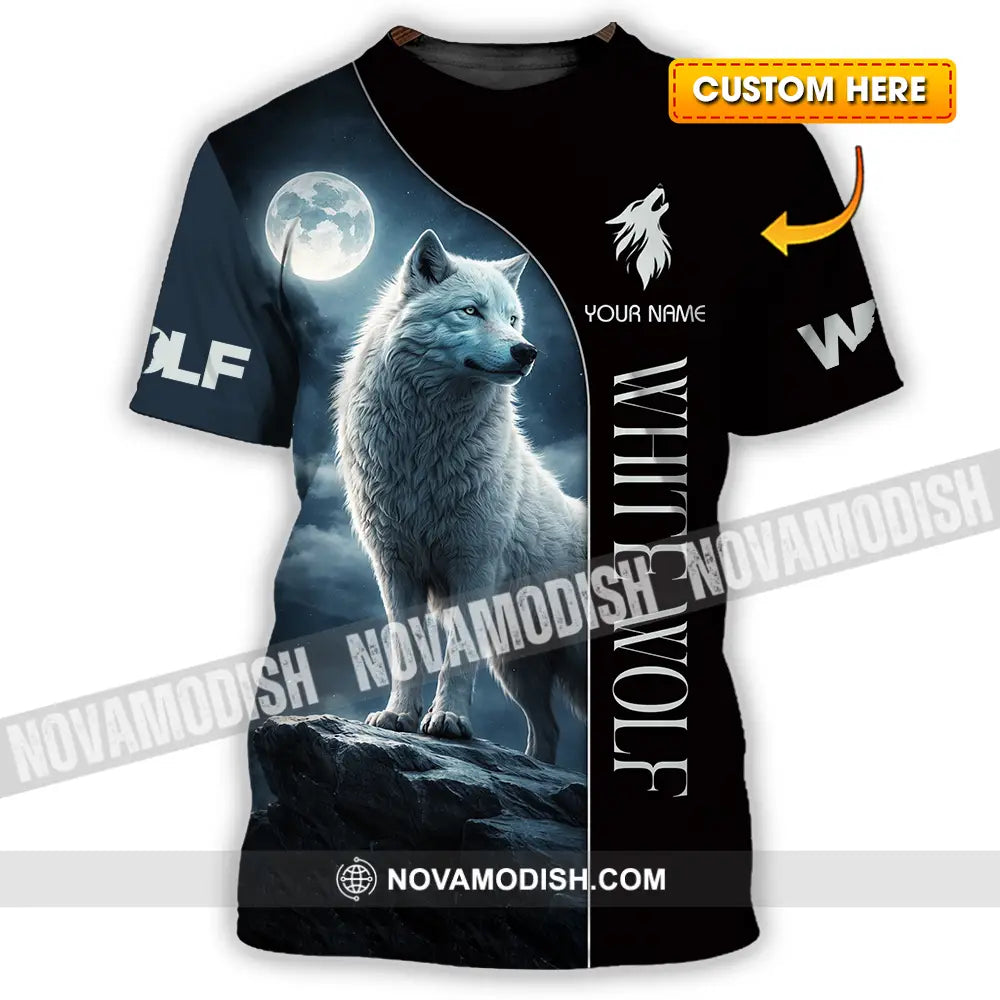 Unisex Shirt - Custom White Wolf 3D Shirt T-shirt