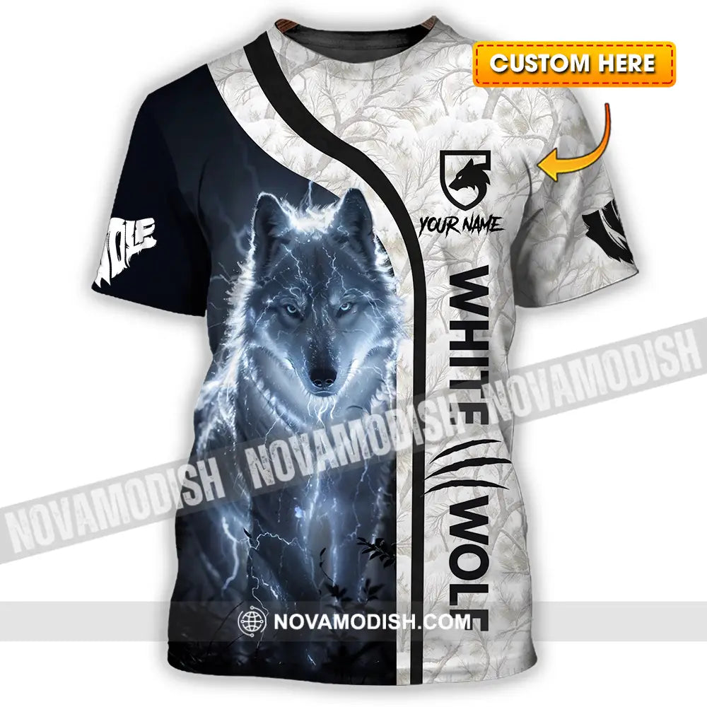 Unisex Shirt - Custom White Wolf 3D Shirt T-shirt