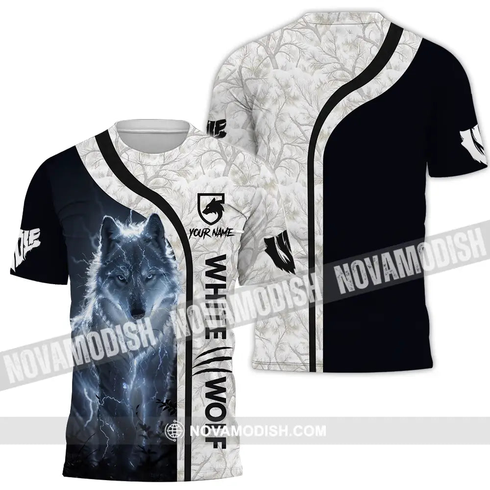 Unisex Shirt - Custom White Wolf 3D Shirt T-Shirt / S T-shirt