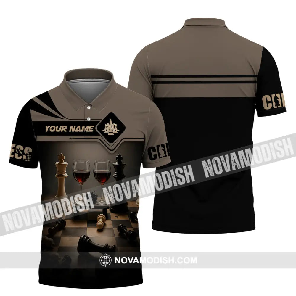 Unisex Shirt - Custom Wine Chess Shirt For Couple Polo Shirt / S T-shirt