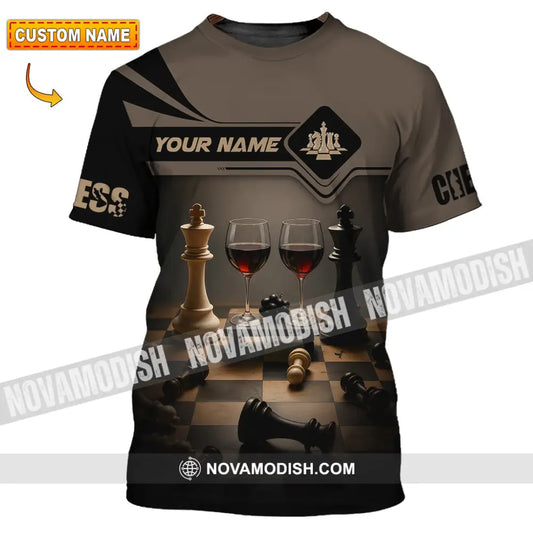 Unisex Shirt - Custom Wine Chess Shirt For Couple T-shirt