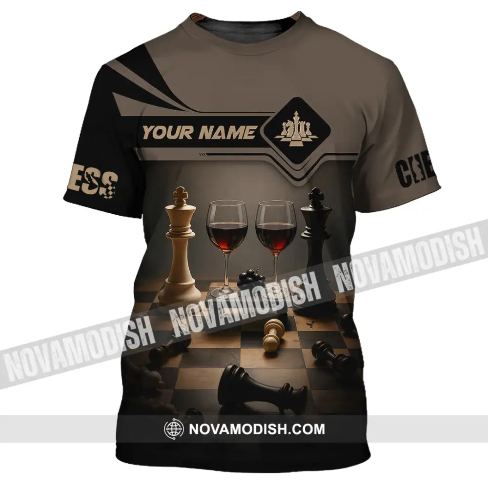 Unisex Shirt - Custom Wine Chess Shirt For Couple T-Shirt / S T-shirt