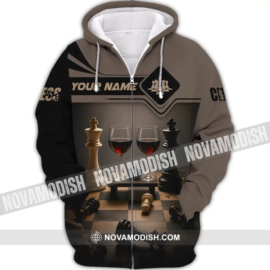 Unisex Shirt - Custom Wine Chess Shirt For Couple Zipper Hoodie / S T-shirt