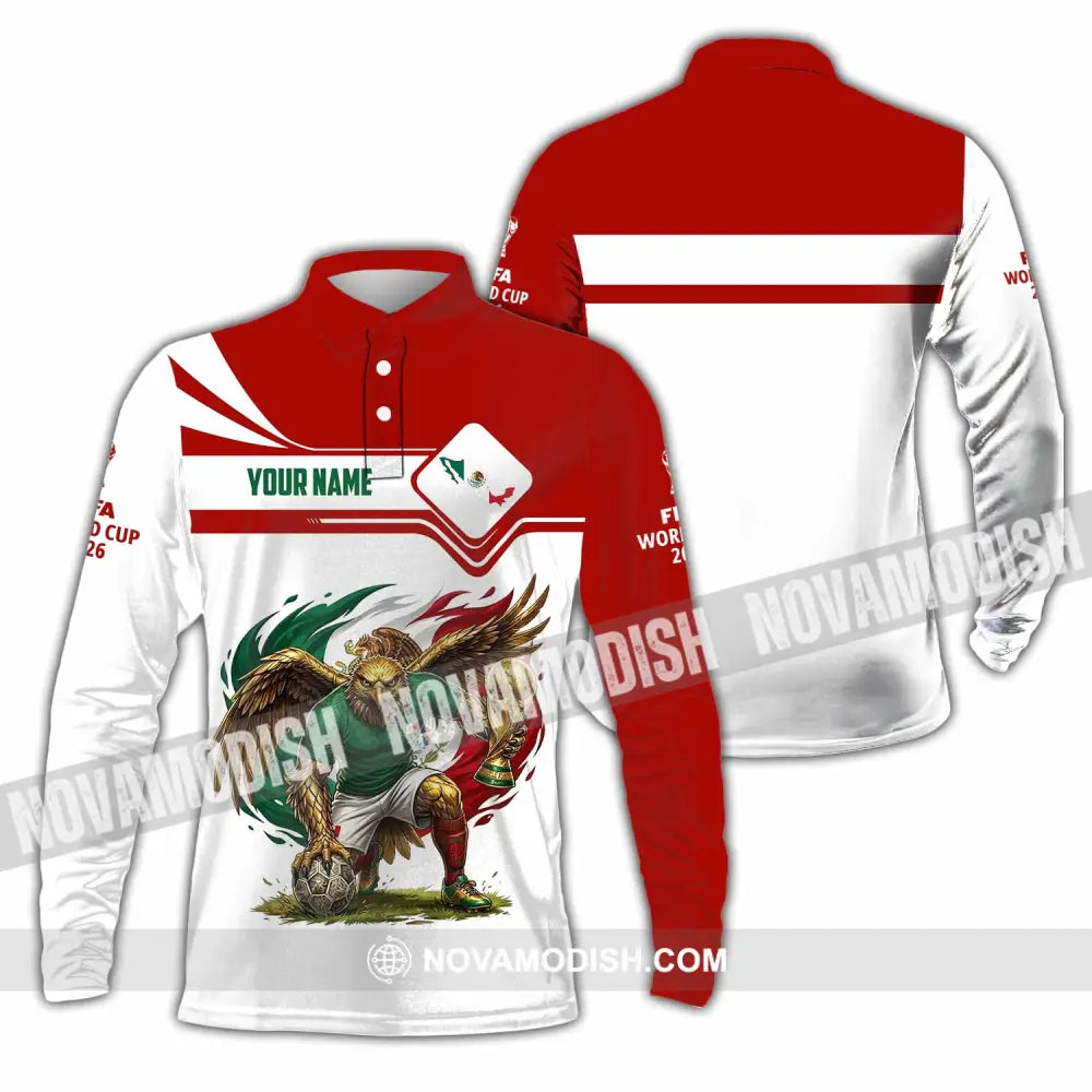 Unisex Shirt - Custom World Cup 2026 3D Shirt - Long Sleeve Polo / S - T-shirt