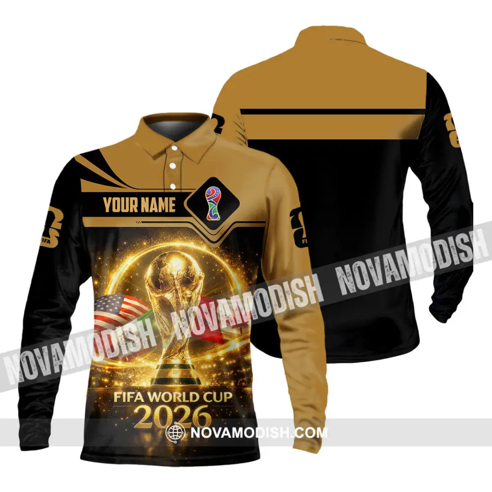 Unisex Shirt - Custom World Cup 2026 3D Shirt - Long Sleeve Polo / S - T-shirt