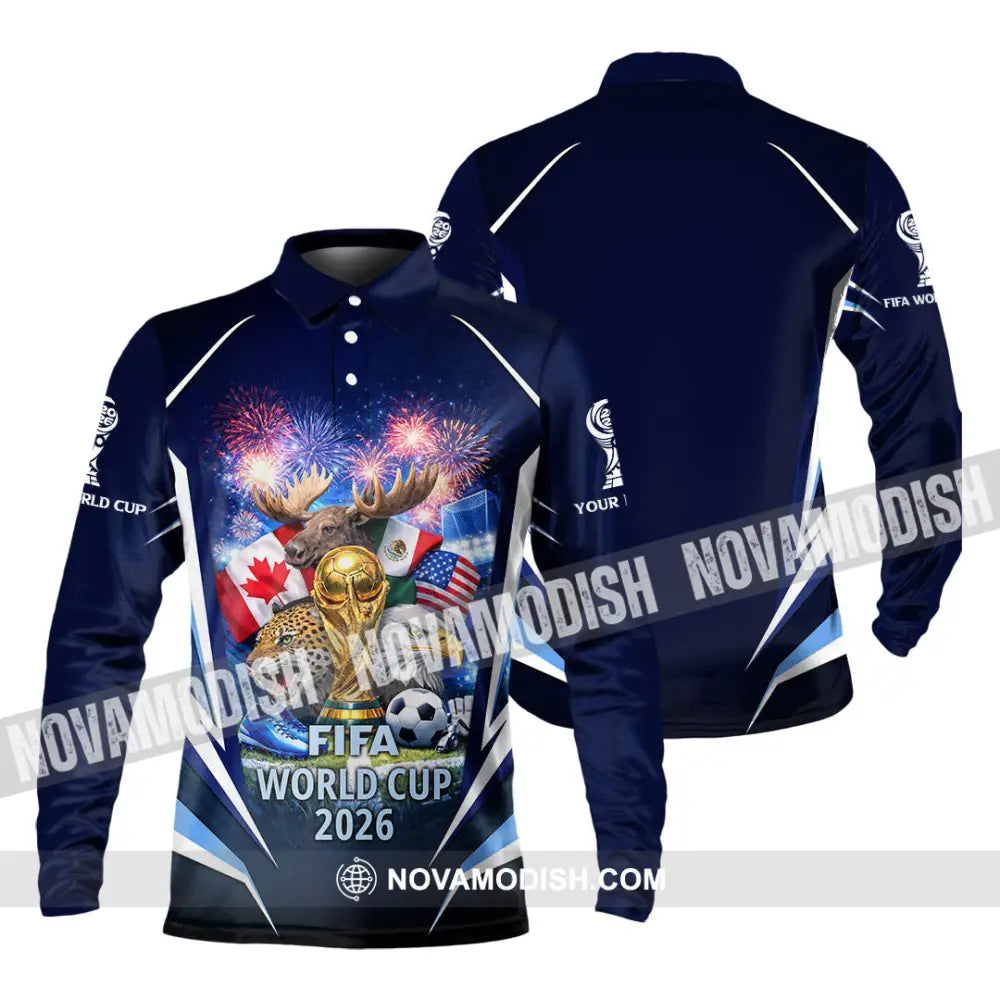 Unisex Shirt - Custom World Cup 2026 3D Shirt Long Sleeve Polo / S T-shirt