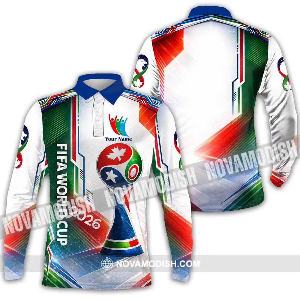 Unisex Shirt - Custom World Cup 2026 3D Shirt Long Sleeve Polo / S T-shirt