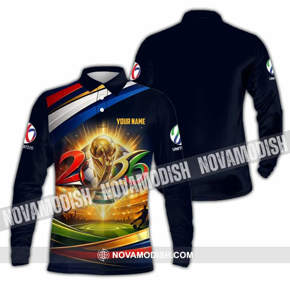 Unisex Shirt - Custom World Cup 2026 3D Shirt - Long Sleeve Polo / S - T-shirt