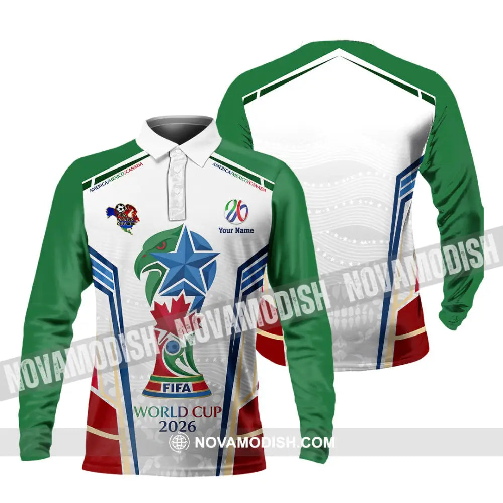 Unisex Shirt - Custom World Cup 2026 3D Shirt - Long Sleeve Polo / S - T-shirt