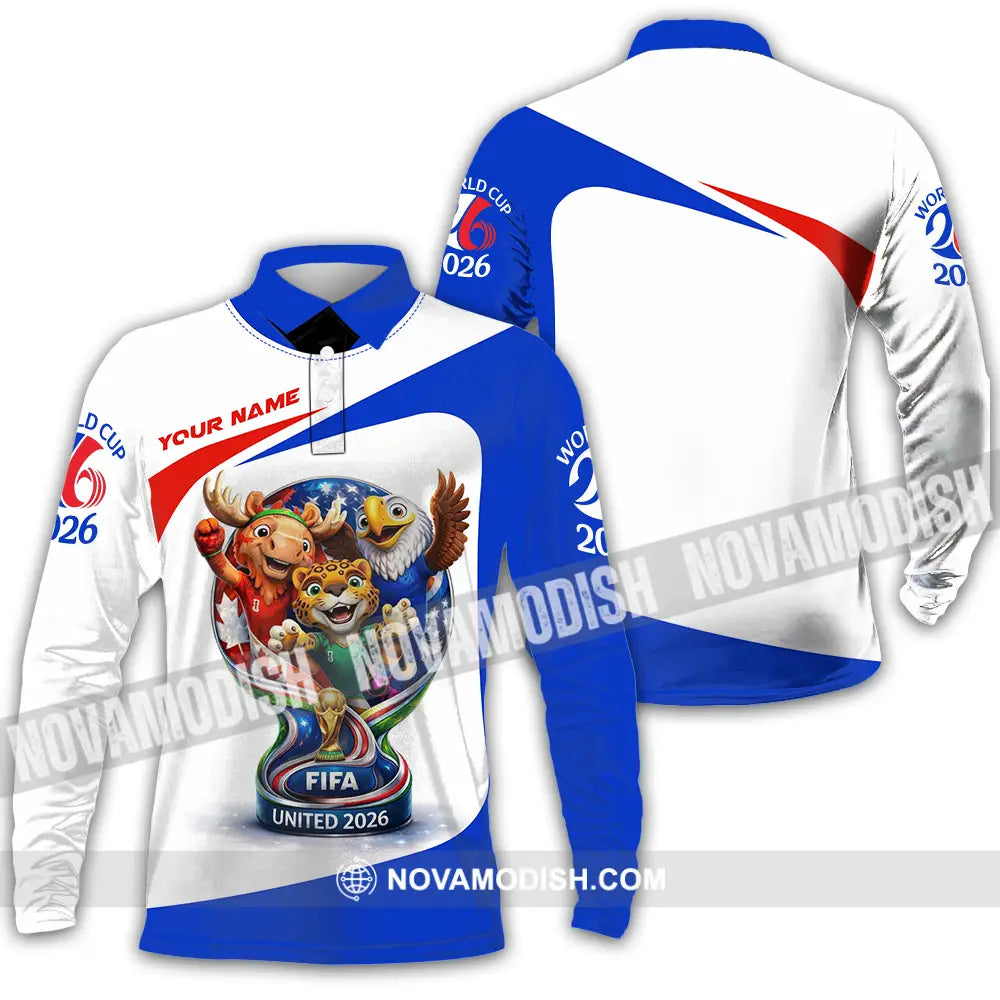 Unisex Shirt - Custom World Cup 2026 3D Shirt Long Sleeve Polo / S T-shirt