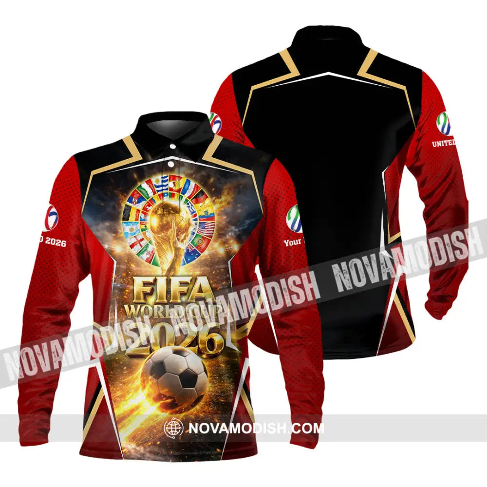 Unisex Shirt - Custom World Cup 2026 3D Shirt - Long Sleeve Polo / S - T-shirt