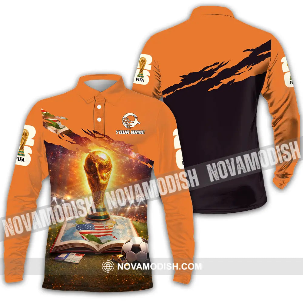 Unisex Shirt - Custom World Cup 2026 3D Shirt Long Sleeve Polo / S T-shirt