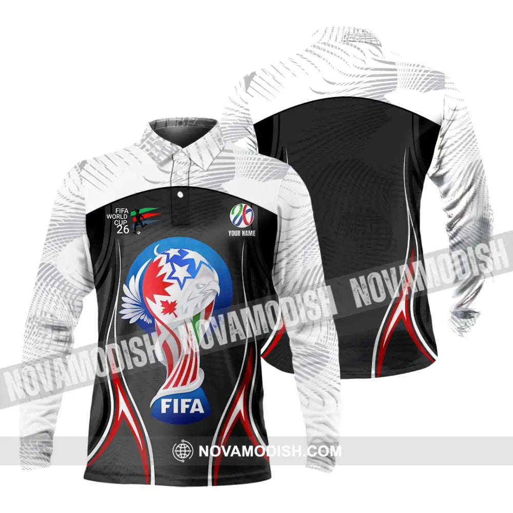 Unisex Shirt - Custom World Cup 2026 3D Shirt Long Sleeve Polo / S T-shirt