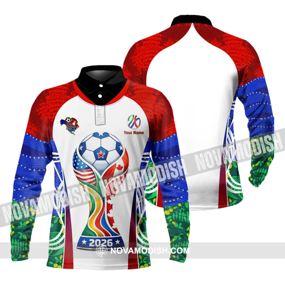 Unisex Shirt - Custom World Cup 2026 3D Shirt - Long Sleeve Polo / S - T-shirt