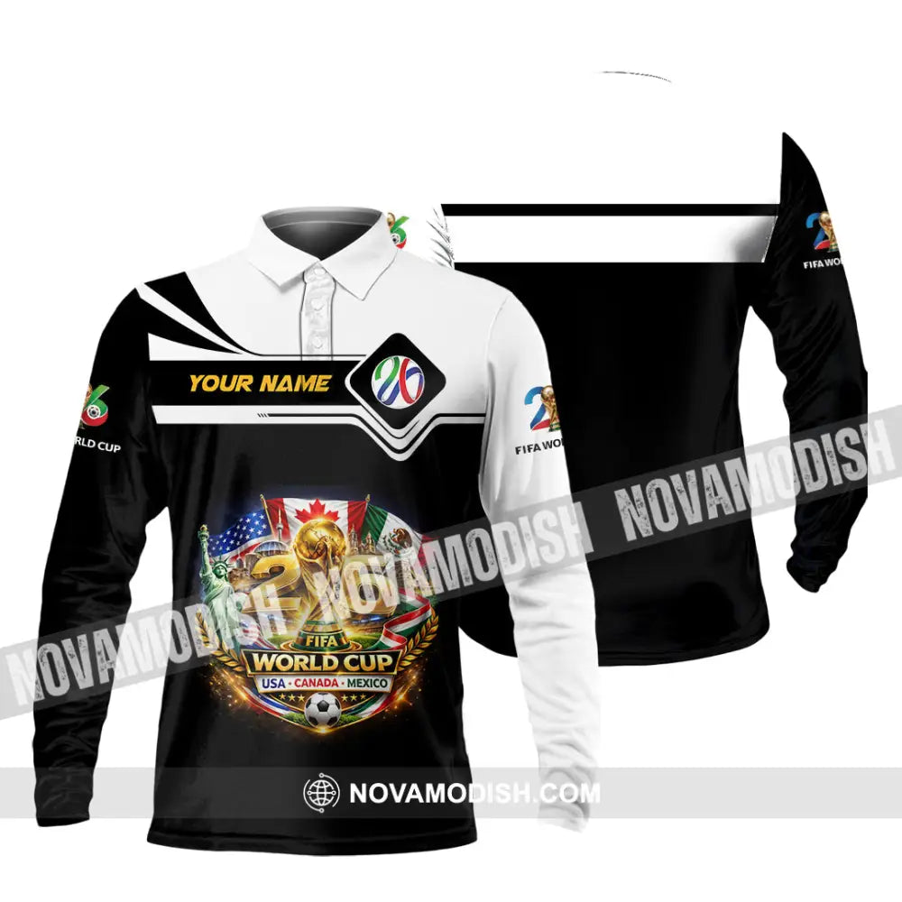 Unisex Shirt - Custom World Cup 2026 3D Shirt - Long Sleeve Polo / S - T-shirt