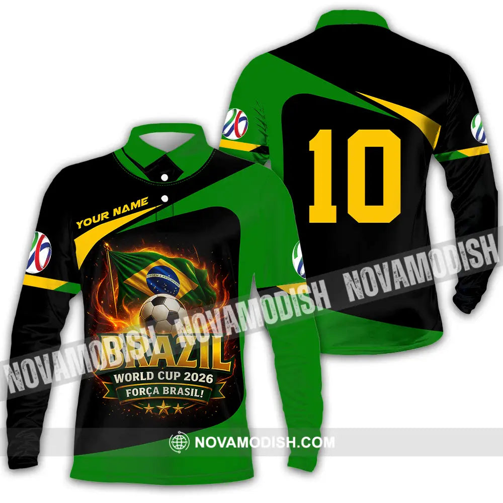 Unisex Shirt - Custom World Cup 2026 3D Shirt Long Sleeve Polo / S T-shirt