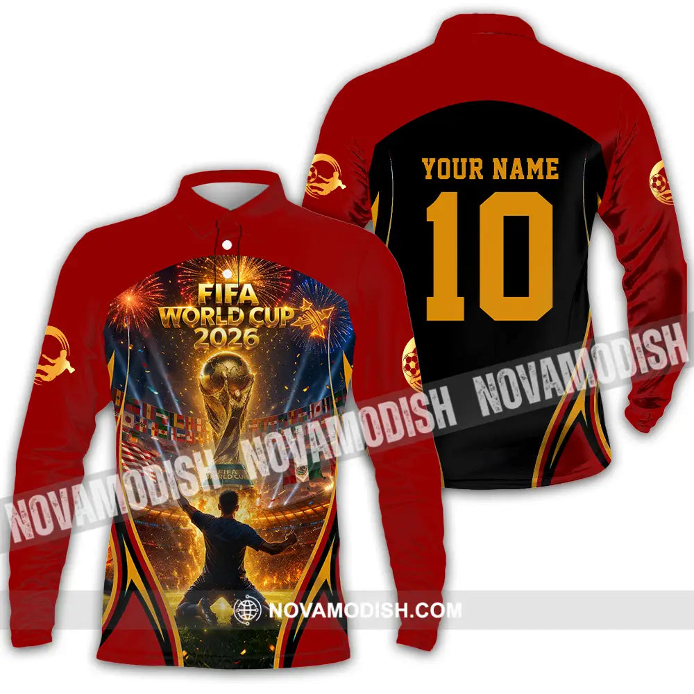 Unisex Shirt - Custom World Cup 2026 3D Shirt Long Sleeve Polo / S T-shirt