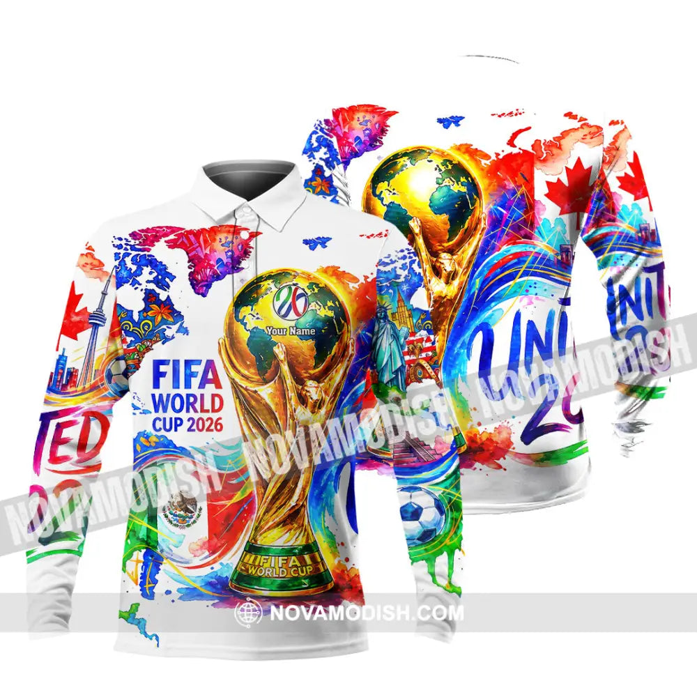Unisex Shirt - Custom World Cup 2026 3D Shirt - Long Sleeve Polo / S - T-shirt