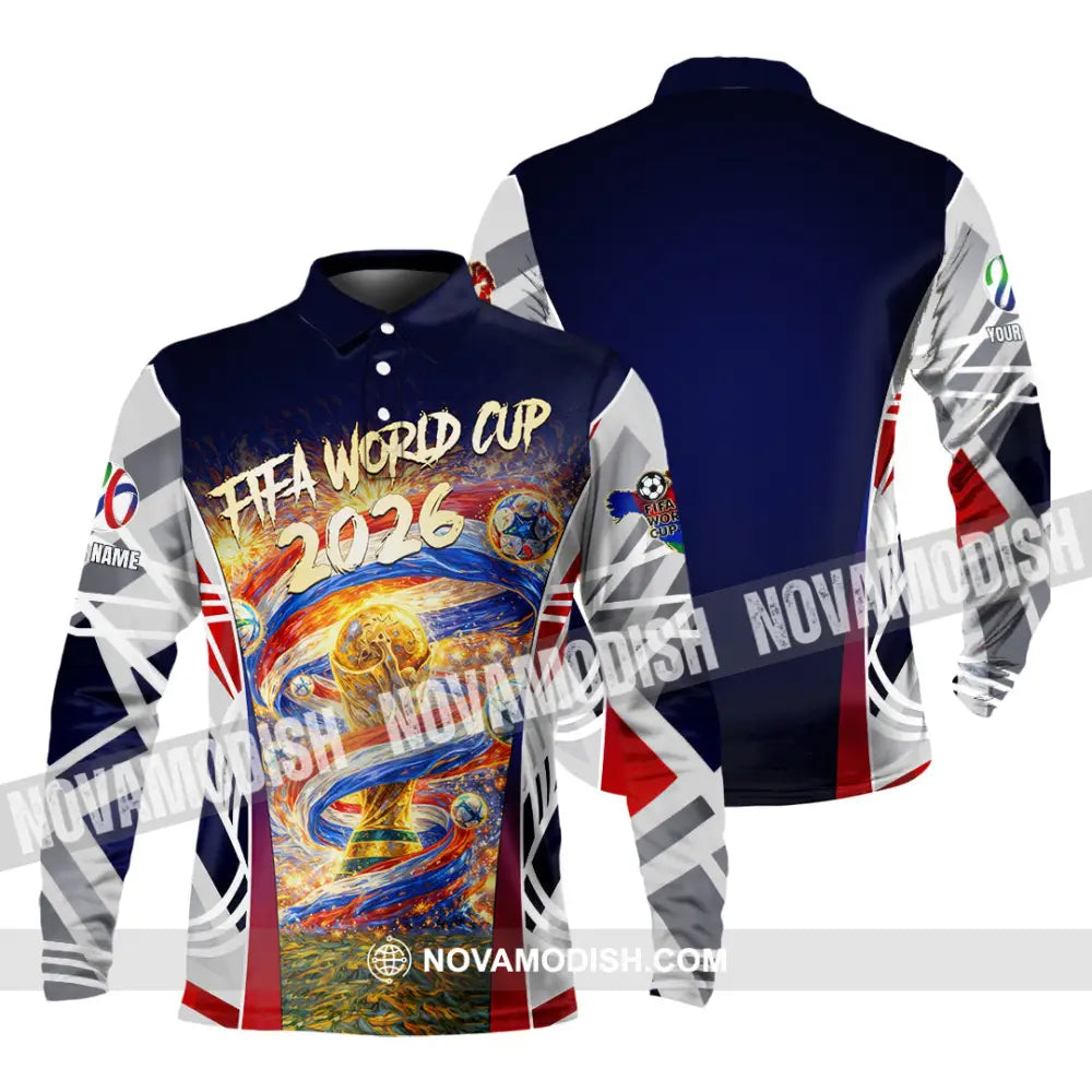 Unisex Shirt - Custom World Cup 2026 3D Shirt Long Sleeve Polo / S T-shirt