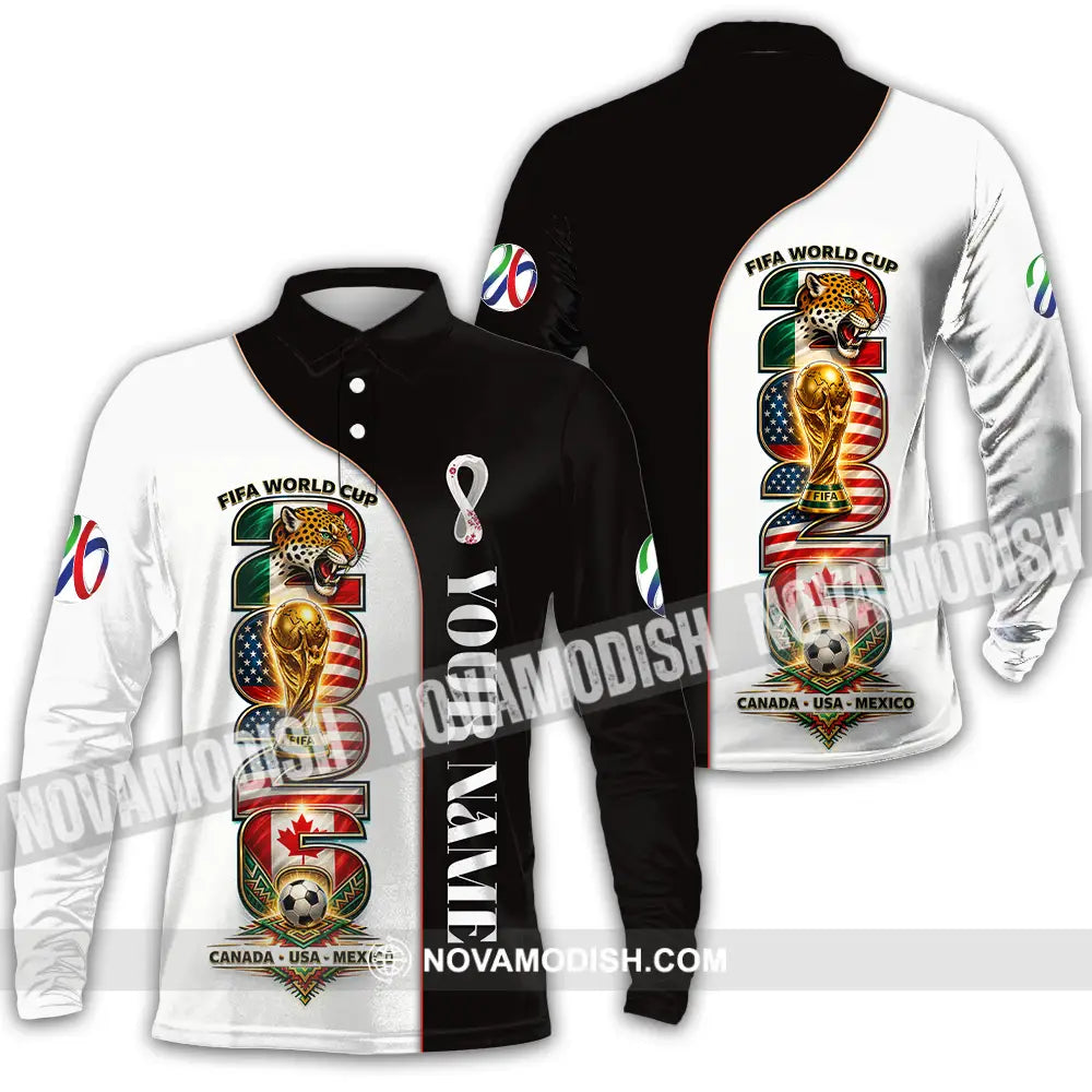 Unisex Shirt - Custom World Cup 2026 3D Shirt Long Sleeve Polo / S T-shirt