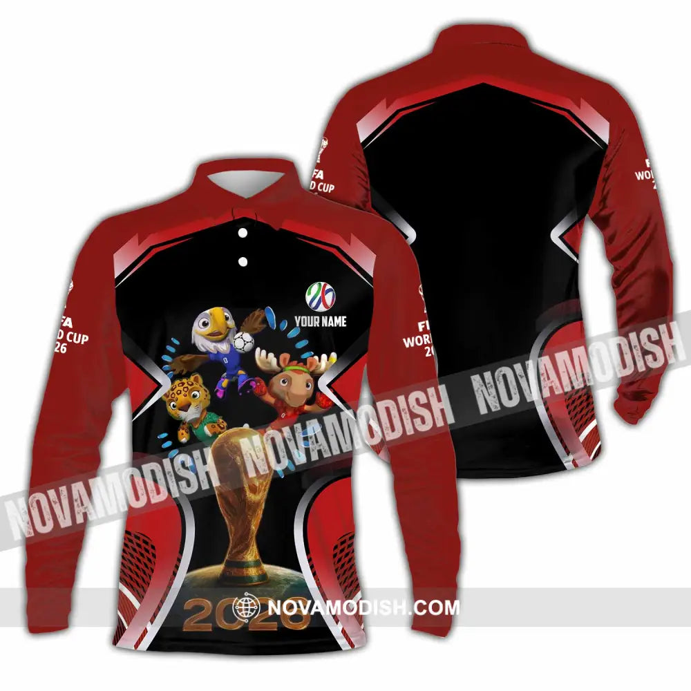 Unisex Shirt - Custom World Cup 2026 3D Shirt - Long Sleeve Polo / S - T-shirt