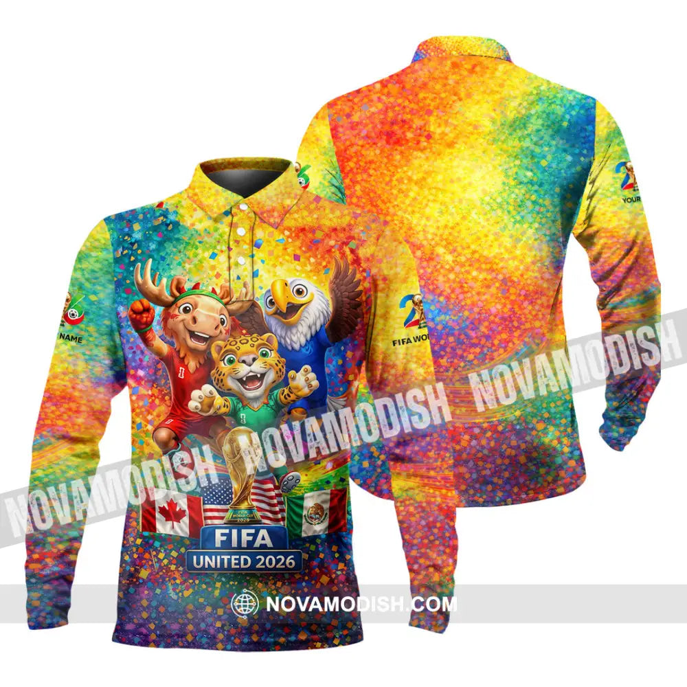 Unisex Shirt - Custom World Cup 2026 3D Shirt - Long Sleeve Polo / S - T-shirt