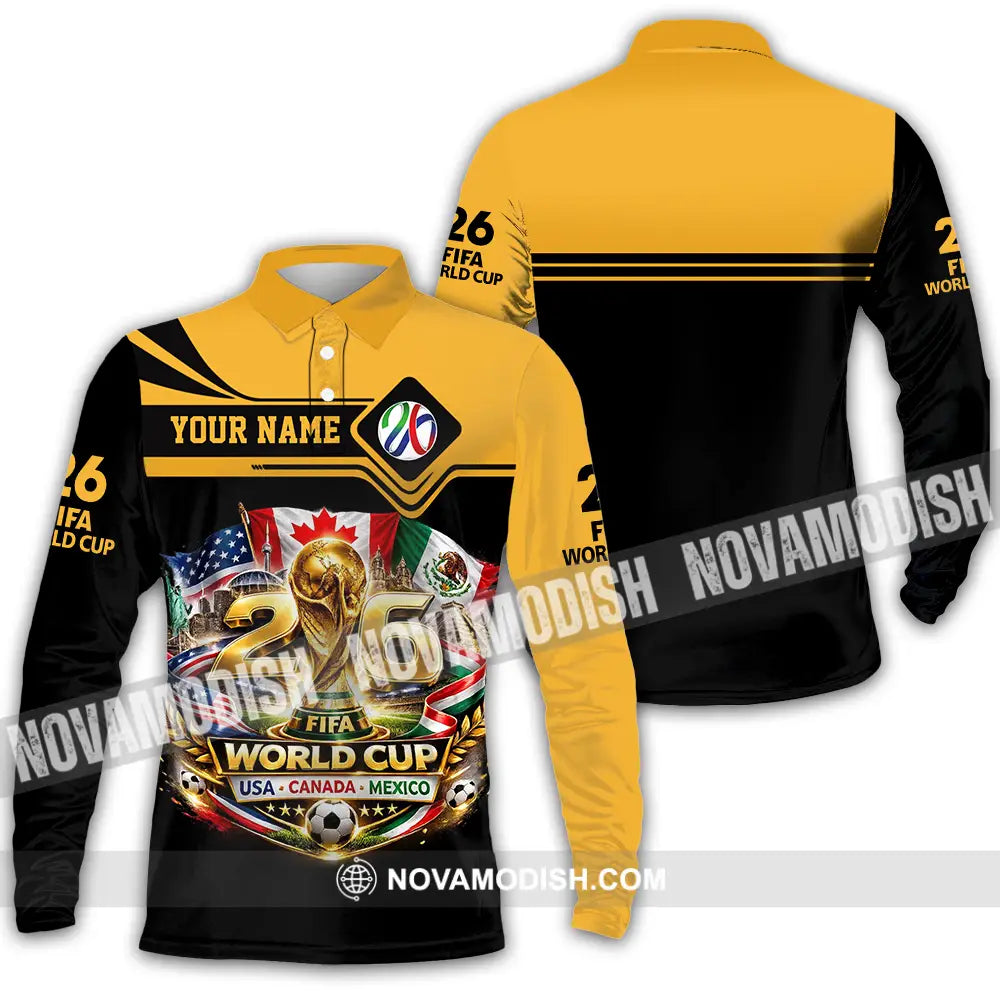 Unisex Shirt - Custom World Cup 2026 3D Shirt - Long Sleeve Polo / S - T-shirt