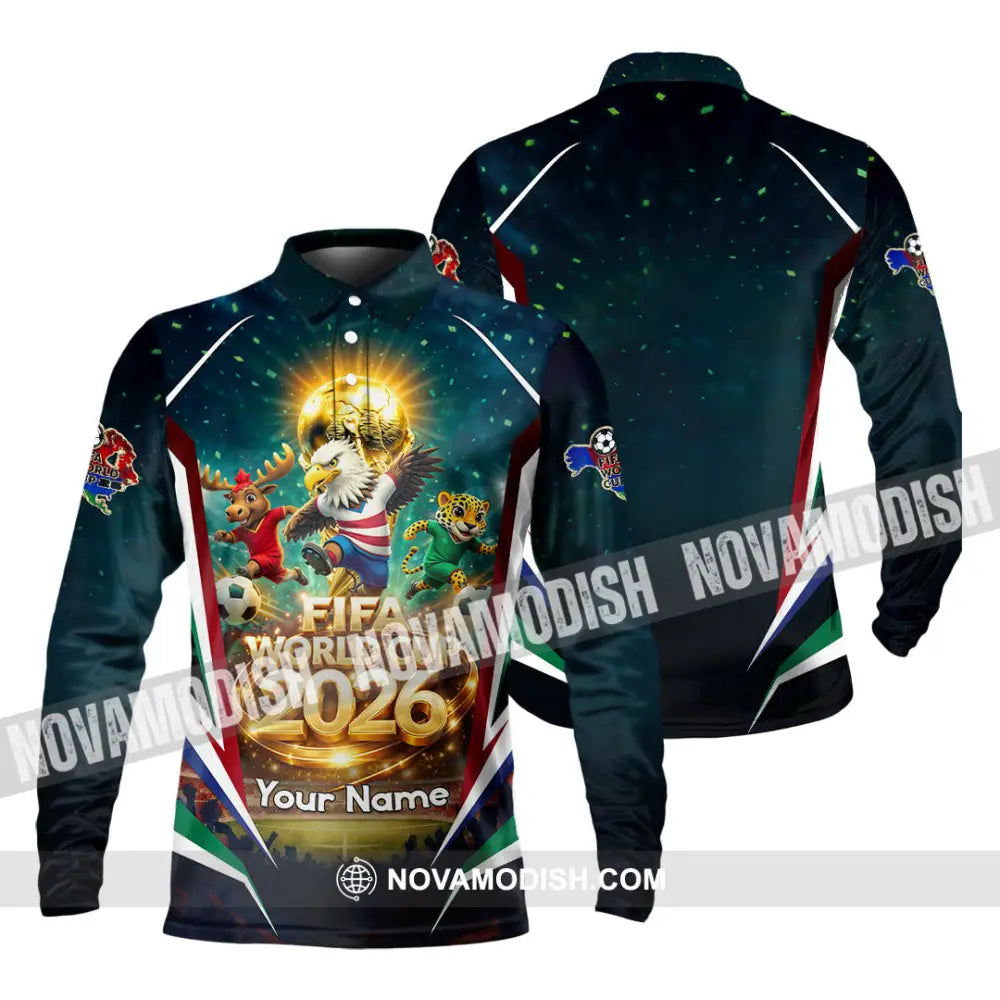 Unisex Shirt - Custom World Cup 2026 3D Shirt Long Sleeve Polo / S T-shirt