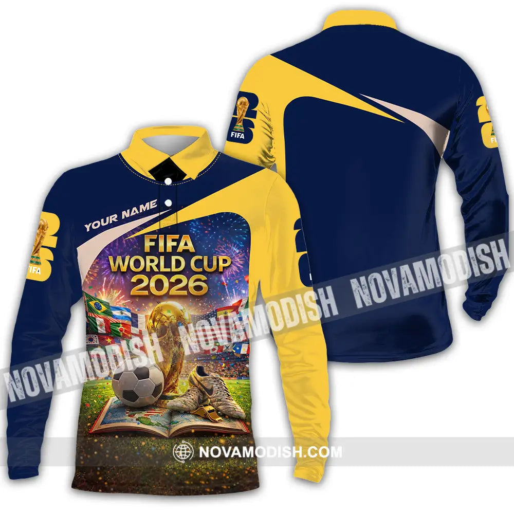 Unisex Shirt - Custom World Cup 2026 3D Shirt Long Sleeve Polo / S T-shirt