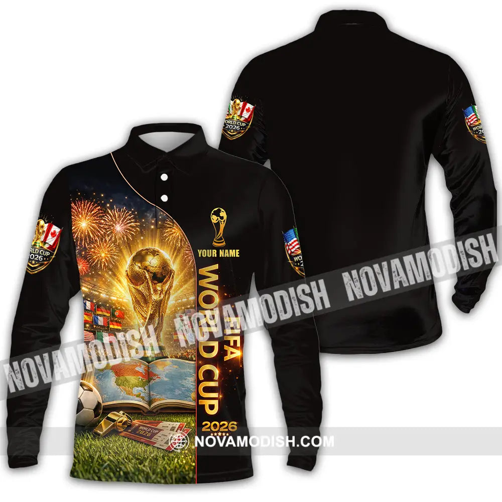 Unisex Shirt - Custom World Cup 2026 3D Shirt Long Sleeve Polo / S T-shirt