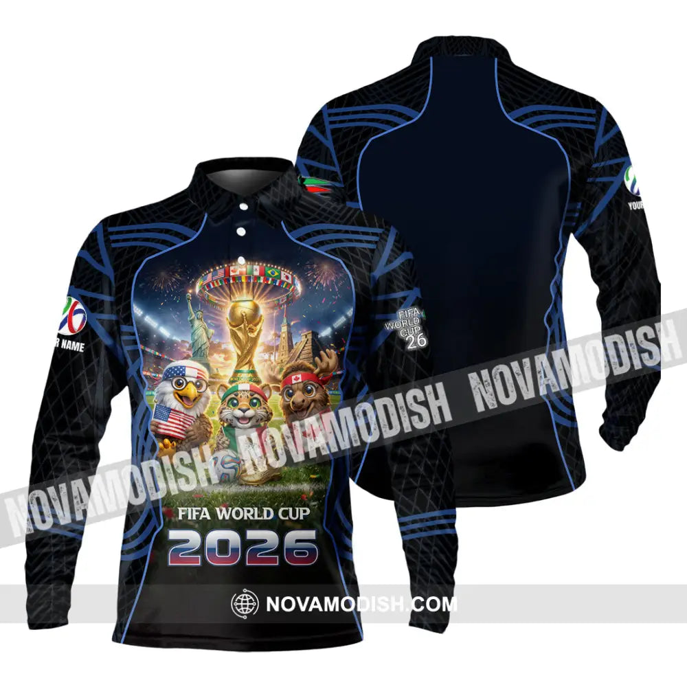 Unisex Shirt - Custom World Cup 2026 3D Shirt Long Sleeve Polo / S T-shirt