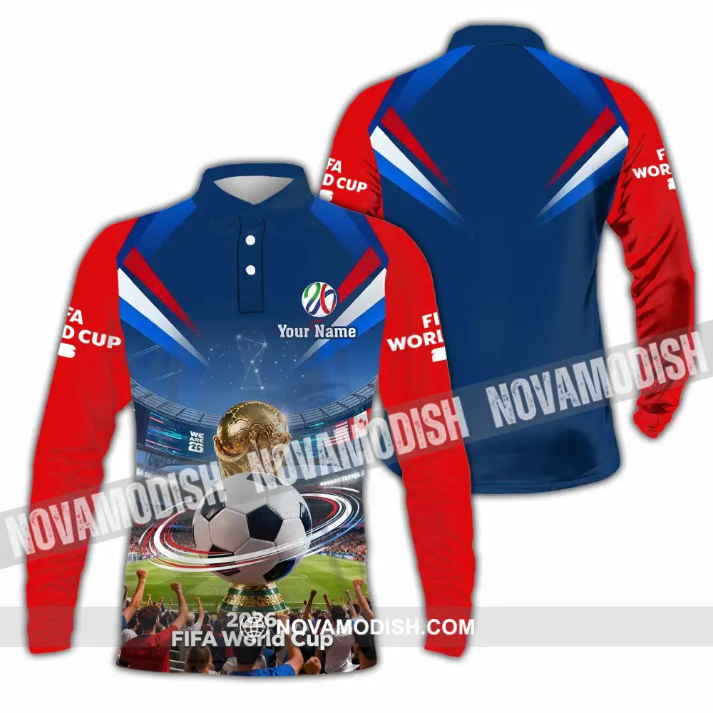 Unisex Shirt - Custom World Cup 2026 3D Shirt Long Sleeve Polo / S T-shirt