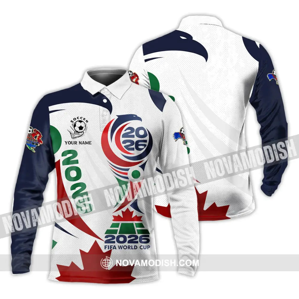 Unisex Shirt - Custom World Cup 2026 3D Shirt Long Sleeve Polo / S T-shirt