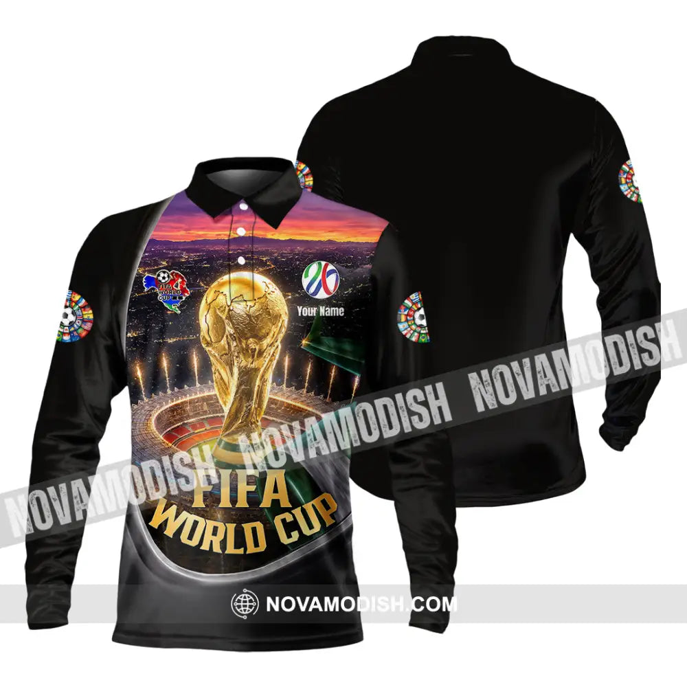 Unisex Shirt - Custom World Cup 2026 3D Shirt - Long Sleeve Polo / S - T-shirt